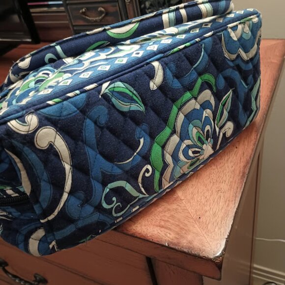 Vera Bradley Large Satchel in Mediterranean Blue - Picture 3 of 6